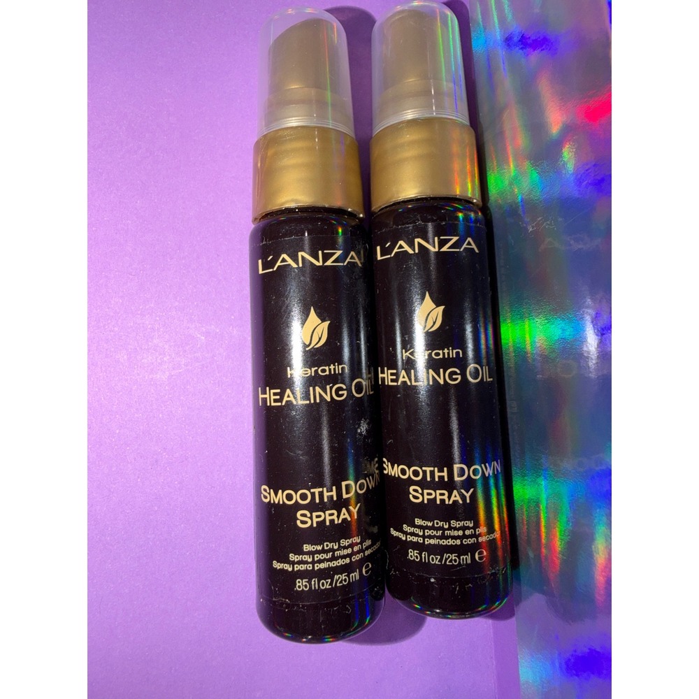 Lanza Smooth Down Spray Keratin Healing Oil Blow Dry Heat Protection Set of 2